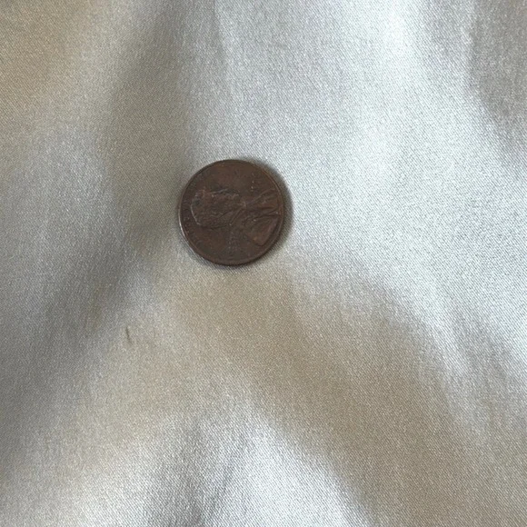 Marina Rinaldi Champagne Silk High Low Trumpet Paneled Midi Skirt Size 22 - Picture 10 of 11